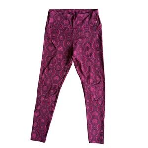 New Pink Snakeskin High Waisted Leggings Yoga Pants Gym Y2K Barbiecore S